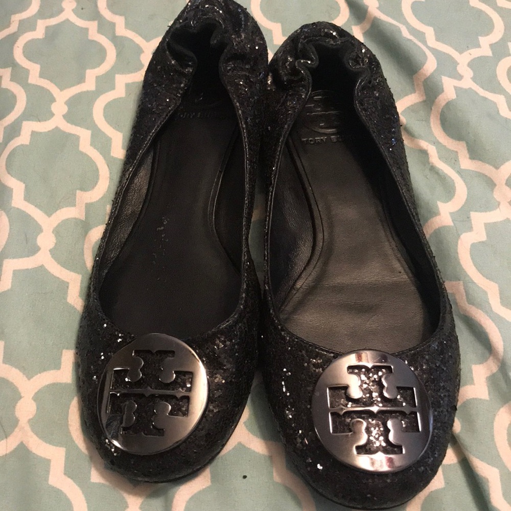 Tory Burch stretch glittered ballet